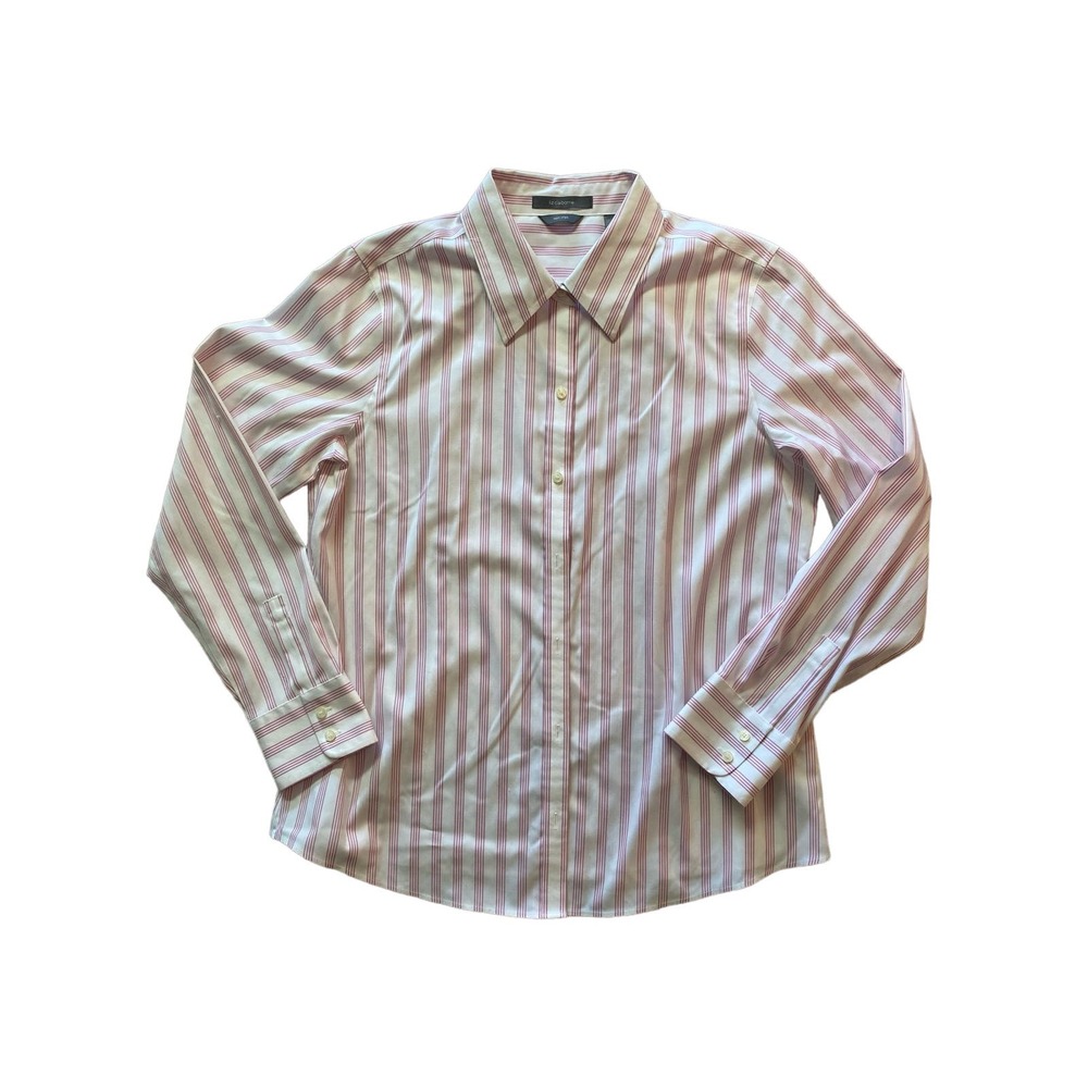Liz Claiborne women's pink stripe shirt medium